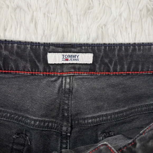 TOMMY HILFIGER BLACK JEAN‎ SHORTS SIZE 16 NWT - Picture 4 of 6